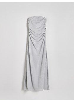 Reserved - Dzianinowa sukienka maxi metalicznym połyskiem - srebrny ze sklepu Reserved w kategorii Sukienki - zdjęcie 173763907