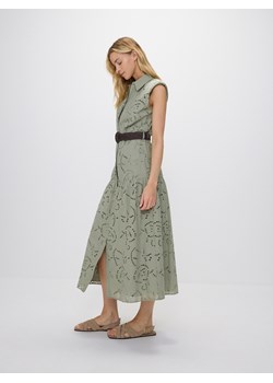 Reserved - Sukienka z paskiem - oliwkowy ze sklepu Reserved w kategorii Sukienki - zdjęcie 173764007