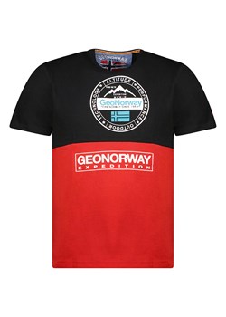 Geographical Norway Koszulka &quot;Juillon&quot; w kolorze czarno-czerwonym ze sklepu Limango Polska w kategorii T-shirty męskie - zdjęcie 173764618