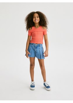 Reserved - Jeansowe szorty wide leg - niebieski ze sklepu Reserved w kategorii Spodenki dziewczęce - zdjęcie 173766015