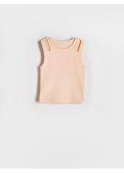 Reserved - Top z wycięciami - jasnopomarańczowy ze sklepu Reserved w kategorii Bluzki dziewczęce - zdjęcie 173766069