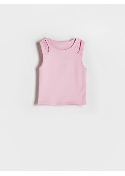 Reserved - Top z wycięciami - różowy ze sklepu Reserved w kategorii Bluzki dziewczęce - zdjęcie 173766075