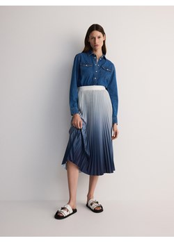 Reserved - Plisowana spódnica midi - jasnoniebieski ze sklepu Reserved w kategorii Spódnice - zdjęcie 173766157