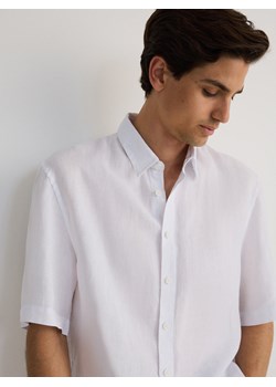 Reserved - Lniana koszula oversize - biały ze sklepu Reserved w kategorii Koszule męskie - zdjęcie 173766296