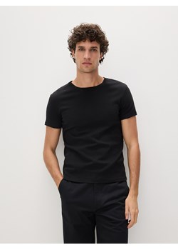 Reserved - T-shirt slim fit - czarny ze sklepu Reserved w kategorii T-shirty męskie - zdjęcie 173766538