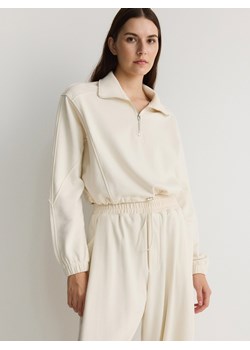 Reserved - Bluza z rozpinanym golfem - złamana biel ze sklepu Reserved w kategorii Bluzy damskie - zdjęcie 173767366