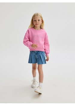 Reserved - Bluza z apikacją - różowy ze sklepu Reserved w kategorii Bluzy dziewczęce - zdjęcie 173767535