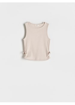 Reserved - Top z wiązaniem - beżowy ze sklepu Reserved w kategorii Bluzki dziewczęce - zdjęcie 173767977