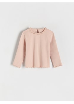 Reserved - Bawełniana bluzka - brudny róż ze sklepu Reserved w kategorii Bluzki dziewczęce - zdjęcie 173768697