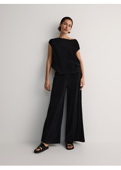 Reserved - Plisowane spodnie wide leg - czarny ze sklepu Reserved w kategorii Spodnie damskie - zdjęcie 173768965