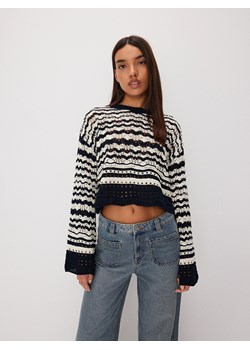 Reserved - Sweter z ażurowym splotem - wielobarwny ze sklepu Reserved w kategorii Swetry damskie - zdjęcie 173769148