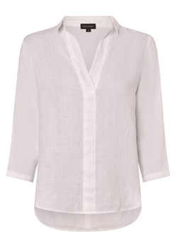 Franco Callegari Damska bluzka lniana Kobiety len biały jednolity ze sklepu vangraaf w kategorii Bluzki damskie - zdjęcie 173770655
