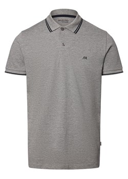Selected Męska koszulka polo - SLHDante Sport Mężczyźni Bawełna szary jednolity ze sklepu vangraaf w kategorii T-shirty męskie - zdjęcie 173770679