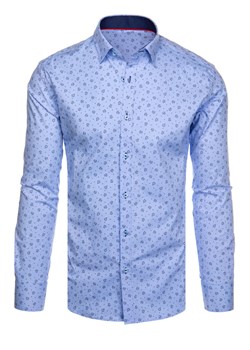 Koszula męska błękitna Dstreet DX2492 ze sklepu DSTREET.PL w kategorii Koszule męskie - zdjęcie 173772207