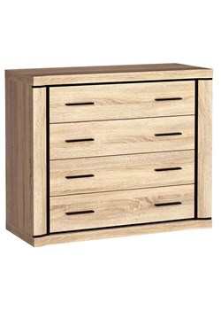 Komoda z szufladami dąb sonoma - Rectano 4X ze sklepu Edinos.pl w kategorii Komody - zdjęcie 173772326
