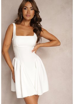 Biała Sukienka na Ramiączkach o Rozkloszowanym Kroju Tastorea ze sklepu Renee odzież w kategorii Sukienki - zdjęcie 173776009