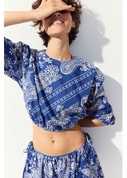 H & M - Bluzka z podkreślonymi ramionami - Niebieski ze sklepu H&M w kategorii Bluzki damskie - zdjęcie 173777058