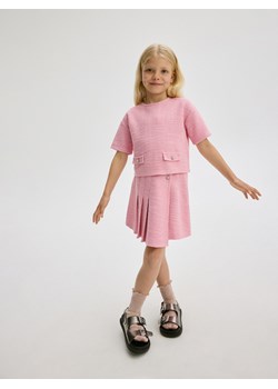 Reserved - Tweedowa spódnica - różowy ze sklepu Reserved w kategorii Spódnice dziewczęce - zdjęcie 173777158