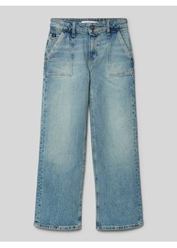 Jeansy o kroju regular fit z naszywką z logo model ‘SKATER’ ze sklepu Peek&Cloppenburg  w kategorii Spodnie chłopięce - zdjęcie 173779699