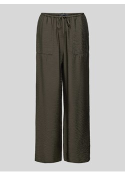 Spodnie z szeroką,skróconą nogawką model ‘Crinka’ ze sklepu Peek&Cloppenburg  w kategorii Spodnie damskie - zdjęcie 173779845