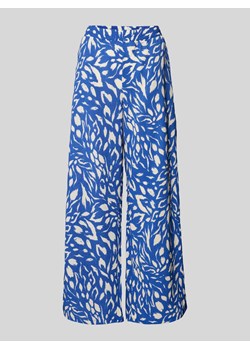 Spodnie materiałowe z wysokim stanem,szeroką nogawką i fakturowanym wzorem model ‘AYA BEA’ ze sklepu Peek&Cloppenburg  w kategorii Spodnie damskie - zdjęcie 173780506