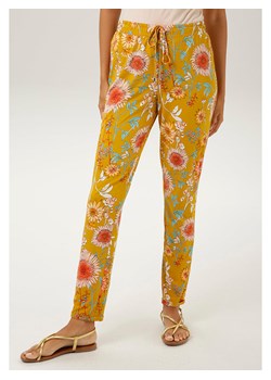 Aniston Spodnie w kolorze musztardowym ze wzorem ze sklepu Limango Polska w kategorii Spodnie damskie - zdjęcie 173780989