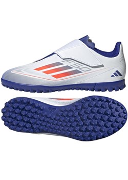 Buty adidas F50 Club Vel Jr Tf IF1386 białe ze sklepu ButyModne.pl w kategorii Buty sportowe dziecięce - zdjęcie 173782125
