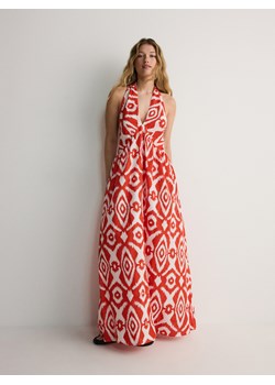 Reserved - Bawełniana sukienka maxi - pomarańczowy ze sklepu Reserved w kategorii Sukienki - zdjęcie 173783826