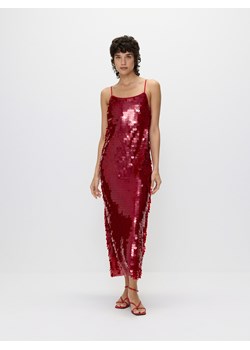 Reserved - Cekinowa sukienka - czerwony ze sklepu Reserved w kategorii Sukienki - zdjęcie 173783876