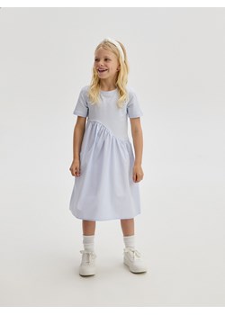 Reserved - Bawełniana sukienka - jasnoszary ze sklepu Reserved w kategorii Sukienki dziewczęce - zdjęcie 173783939