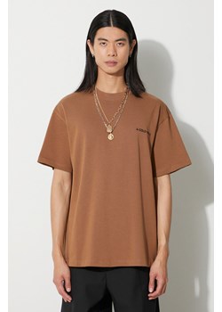 A-COLD-WALL* t-shirt bawełniany męski kolor brązowy z nadrukiem ze sklepu PRM w kategorii T-shirty męskie - zdjęcie 173786607