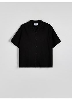 Reserved - Koszula comfort z lnem - czarny ze sklepu Reserved w kategorii Koszule męskie - zdjęcie 173787026