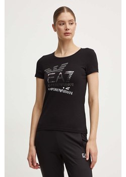EA7 Emporio Armani t-shirt damski kolor czarny TJQCZ.6DTT17 ze sklepu ANSWEAR.com w kategorii Bluzki damskie - zdjęcie 173788118