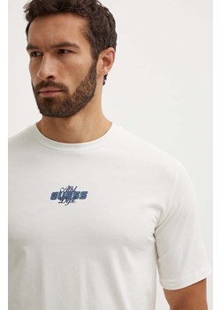Guess t-shirt GLEAN męski kolor beżowy z nadrukiem Z4YI08.J1314 ze sklepu ANSWEAR.com w kategorii T-shirty męskie - zdjęcie 173788158