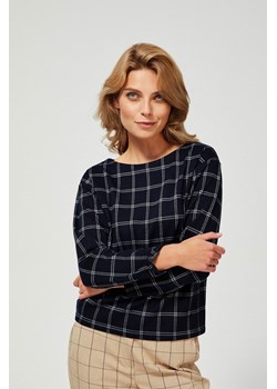 Elegancka bluza w kratę ze sklepu Moodo.pl w kategorii Bluzy damskie - zdjęcie 173788436