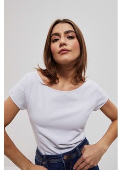 Bawełniana bluzka basic ze sklepu Moodo.pl w kategorii Bluzki damskie - zdjęcie 173788549