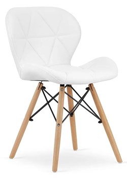 Komplet białych tapicerowanych krzeseł 4szt. - Zeno 3S ze sklepu Edinos.pl w kategorii Krzesła - zdjęcie 173789036