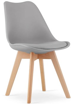 Komplet szarych krzeseł skandynawskich kuchennych 4 szt. - Asaba 3S ze sklepu Edinos.pl w kategorii Krzesła - zdjęcie 173789057