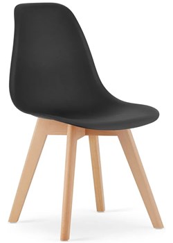 Czarne krzesło minimalistyczne do stołu - Pipi 4X ze sklepu Edinos.pl w kategorii Krzesła - zdjęcie 173789158