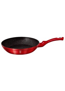 Aluminiowa czerwona patelnia na indukcję 20cm A0-F32 ze sklepu Edinos.pl w kategorii Naczynia - zdjęcie 173789369