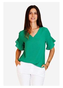 ASSUILI Bluzka w kolorze zielonym ze sklepu Limango Polska w kategorii Bluzki damskie - zdjęcie 173790377