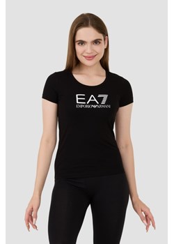 EA7 Czarny t-shirt, Wybierz rozmiar L ze sklepu outfit.pl w kategorii Bluzki damskie - zdjęcie 173791696