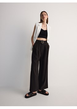 Reserved - Spodnie z modalem - czarny ze sklepu Reserved w kategorii Spodnie damskie - zdjęcie 173791916