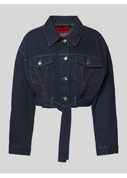 Kurtka jeansowa z wiązanym paskiem model ‘Gedari’ ze sklepu Peek&Cloppenburg  w kategorii Kurtki damskie - zdjęcie 173793425