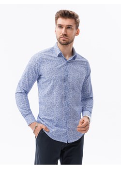 Koszula męska we wzór paisley REGULAR FIT - biała K615 ze sklepu ombre w kategorii Koszule męskie - zdjęcie 173793985