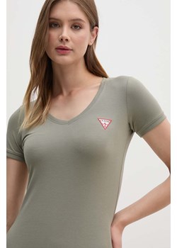 Guess t-shirt damski kolor zielony ze sklepu ANSWEAR.com w kategorii Bluzki damskie - zdjęcie 173795079