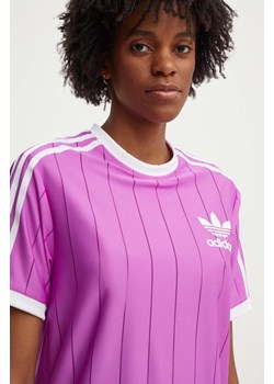 adidas Originals t-shirt damski kolor fioletowy IY7225 ze sklepu ANSWEAR.com w kategorii Bluzki damskie - zdjęcie 173795337