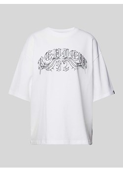 T-shirt o kroju oversized z nadrukiem z logo ze sklepu Peek&Cloppenburg  w kategorii Bluzki damskie - zdjęcie 173796087
