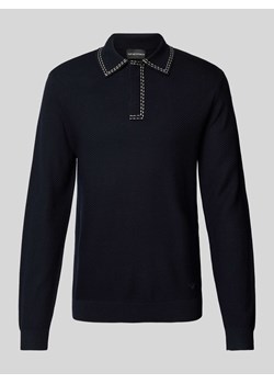 Koszulka polo o kroju slim fit z fakturowanym wzorem ze sklepu Peek&Cloppenburg  w kategorii T-shirty męskie - zdjęcie 173796096