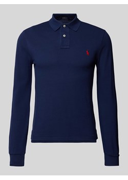 Koszulka polo o kroju slim fit z długim rękawem ze sklepu Peek&Cloppenburg  w kategorii T-shirty męskie - zdjęcie 173796126